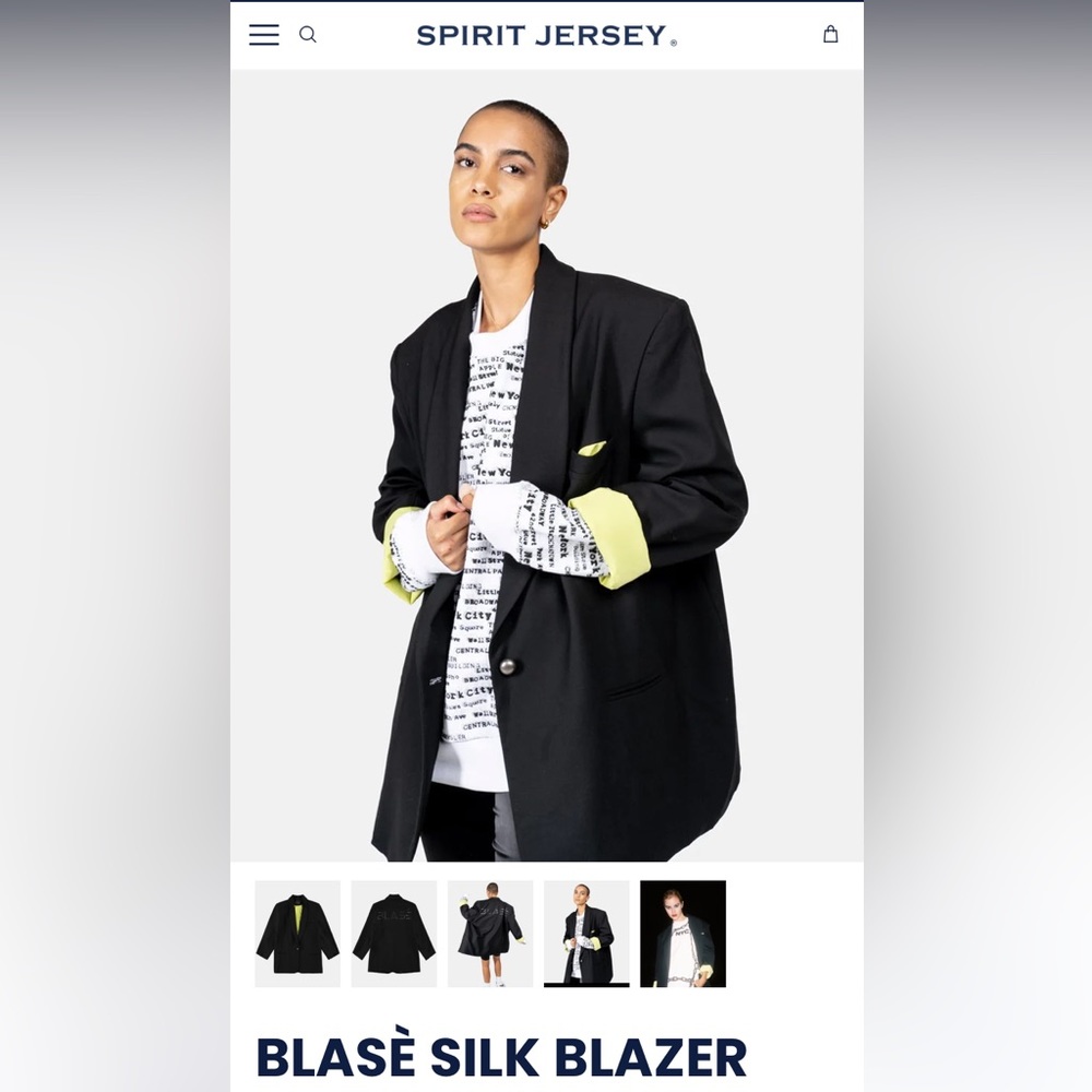 Spirit Jersey Blasé oversized blazer. NWOT. Retail 178